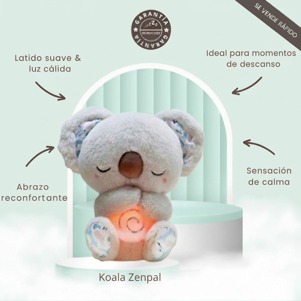Foto de Koala Zenpal con fondo verde claro